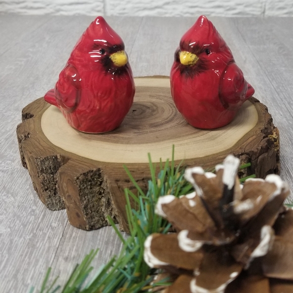 Cardinal salt and pepper shakers with stand - Picture 12 of 13